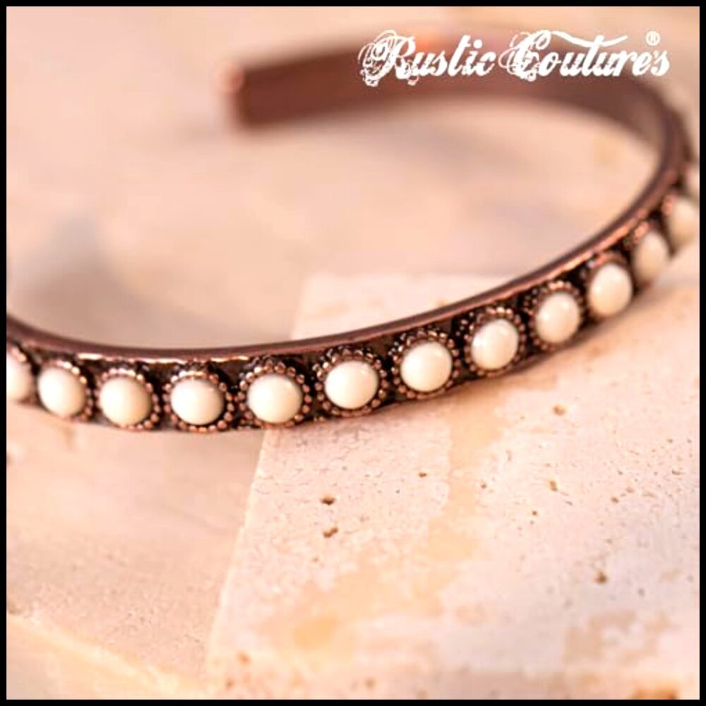 Boho Cuff Bracelet Elastic Adjustable Wristband R… - image 4